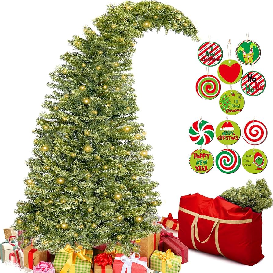 Amazon.com: Syhood 6ft Bendable Christmas Tree Whimsical